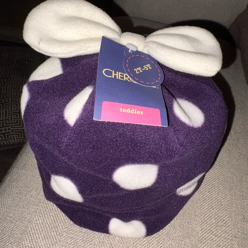 Cherokee Purple and White Polka Dot Toddler Hat